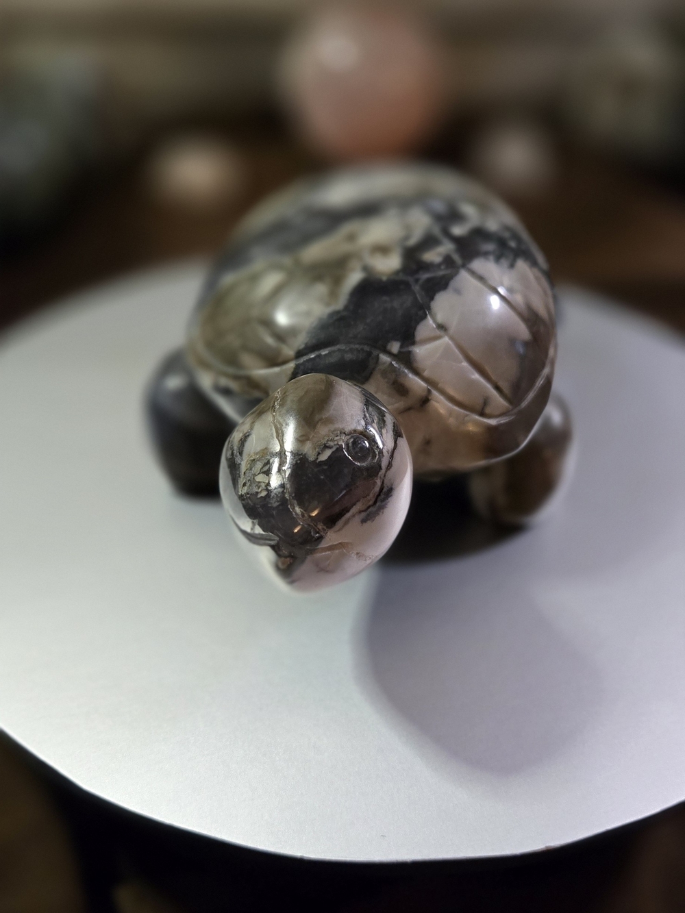 Massive Volcano Agate Turtle. 1.8lbs Of UV Reactive Beauty